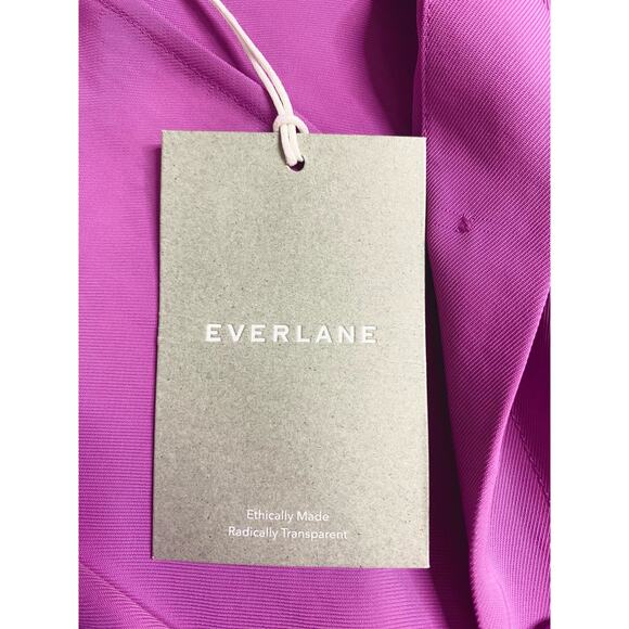 EVERLANE Japanese Goweave Button Up Picnic Midi Dress in Magenta Pink NWT US 10 - Picture 13 of 13